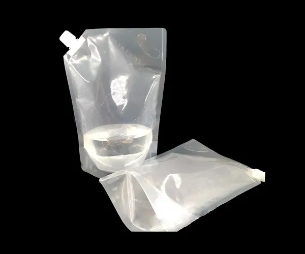 transparent standing pouch