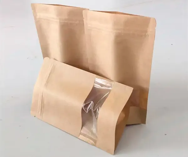 kraft zipper pouch bags